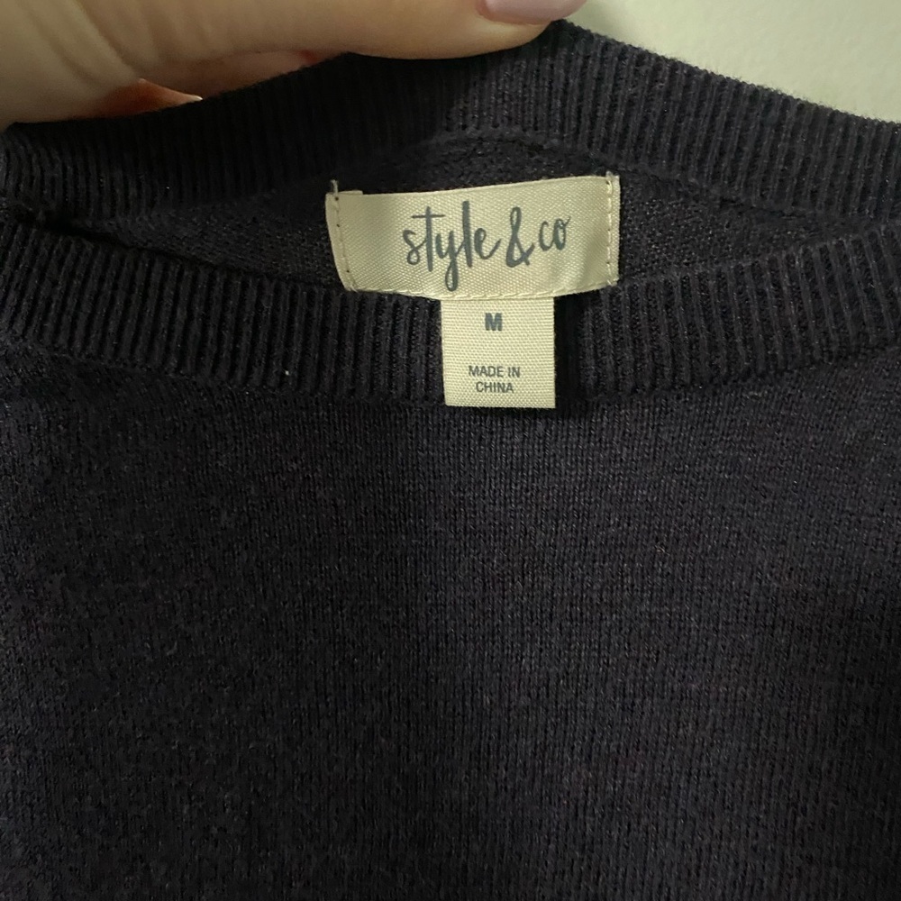 Style & Co Purple Sweater - Picture 2 of 6